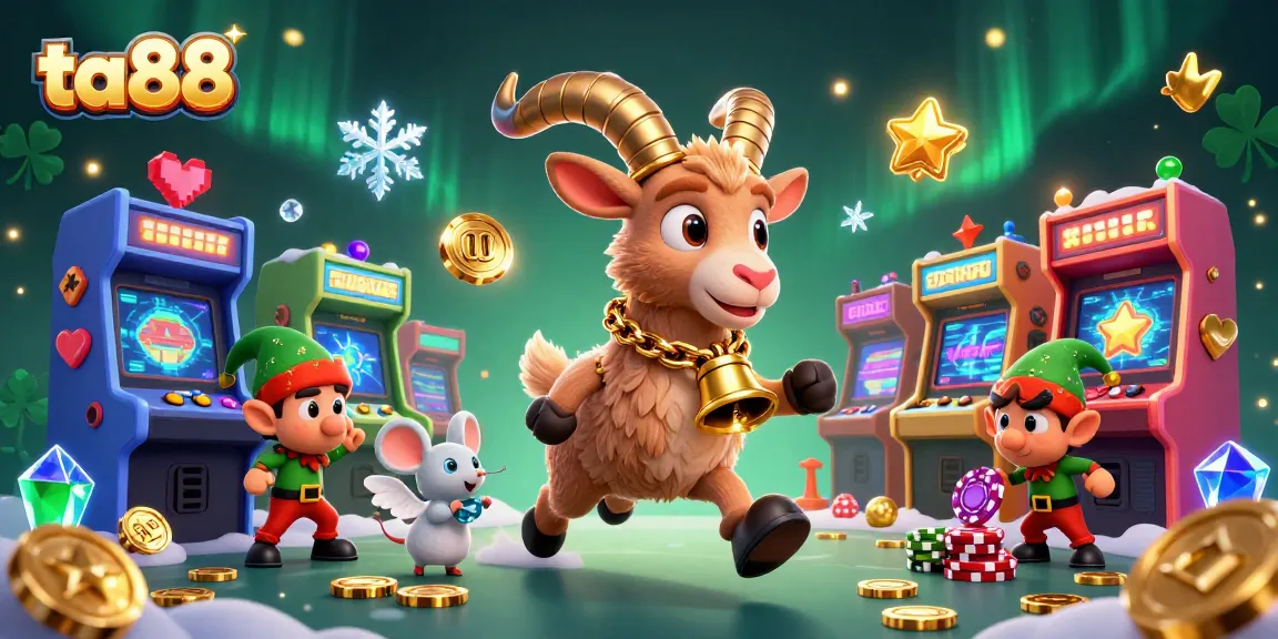 Experience ta88's thrilling casino spectacle with a lively 3D scene of festive characters in action.